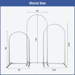 Aperturee - Solid Color Double Sided Fabric Arch Backdrop Kit for Event