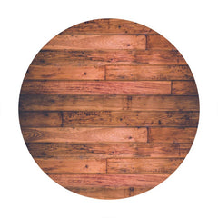 Aperturee - Old Reddish Brown Round Birthday Wood Backdrop