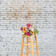 Aperturee - Old White Brick Wall Photography Studio Backdrop