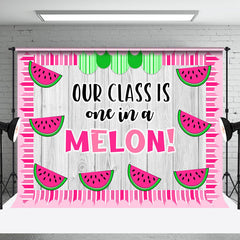 Aperturee - Our Class Is One In A Melon Pink Summer Backdrop