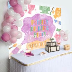 Aperturee - Painting Party Watercolor Pigment Birthday Backdrop