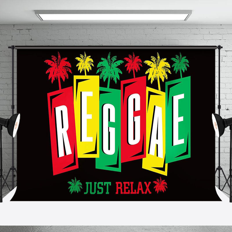 Aperturee - Palm Trees Musical Just Relax Reggae Party Backdrop