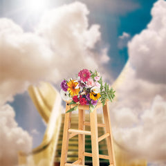 Aperturee - Paradise Stairs Holy Light Clouds Funeral Backdrop