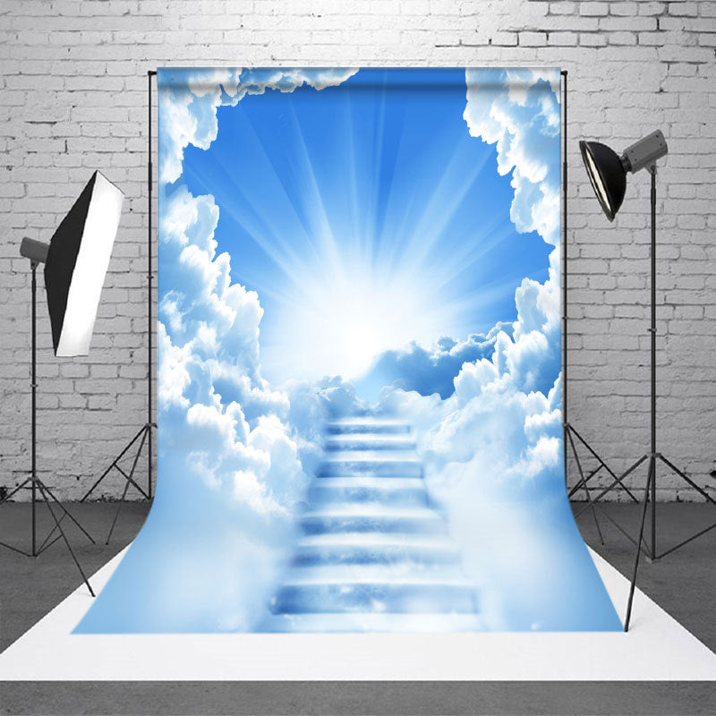 Aperturee - Paradise Stairway Holy Light Cloud Memorial Backdrop