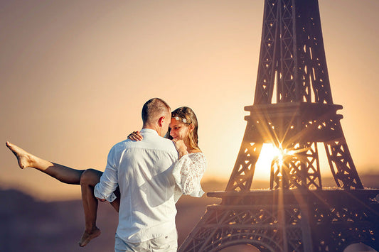 Aperturee - Paris Tower Sunshien Photography Valentines Day Backdrop