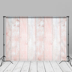 Aperturee - Pastel Pink Vertical Stripe Wood Portrait Backdrop