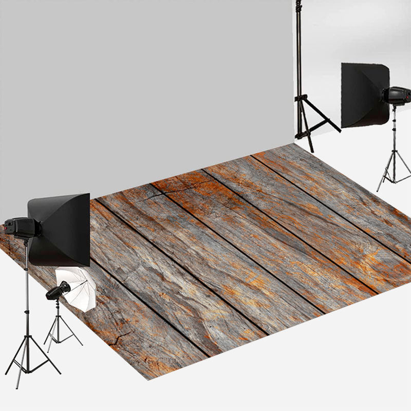 Aperturee - Peeling Paint Rough Wood Texture Rubber Floor Mat