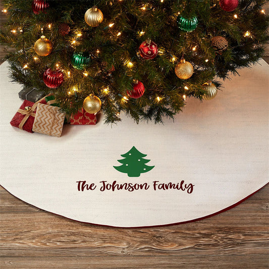 Aperturee - Personalized Choose Your Icon Christmas Tree Skirt