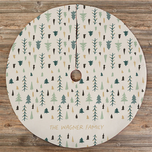 Aperturee - Personalized Step and Repeat Aspen Christmas Tree Skirt