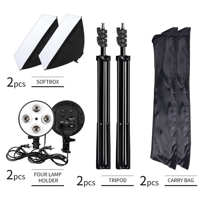 Aperturee - Photography Softbox Lighting Stand Kit For Photo Studio