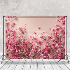 Aperturee - Pink 3D Flowers Fine Art Backdrop For Photography