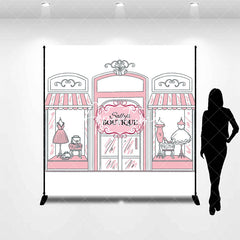 Aperturee - Pink Dress Boutique Personalized Birthday Backdrop