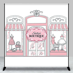 Aperturee - Pink Dress Boutique Personalized Birthday Backdrop