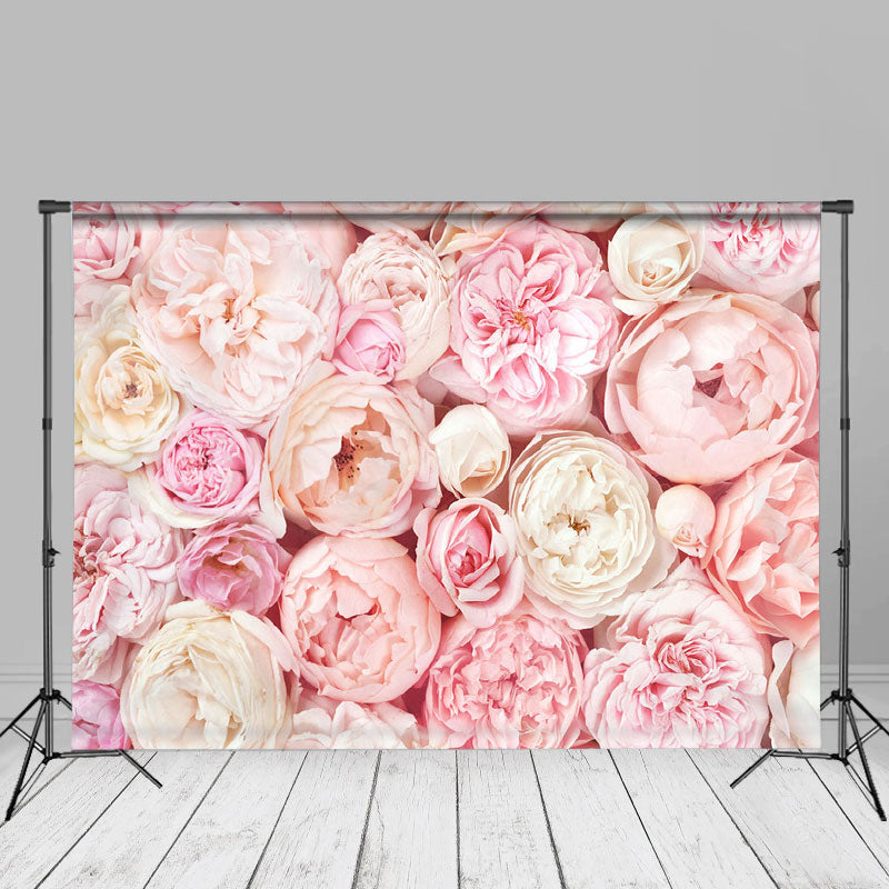 Aperturee - Pink Flower Wedding Photography Studio Backdrop