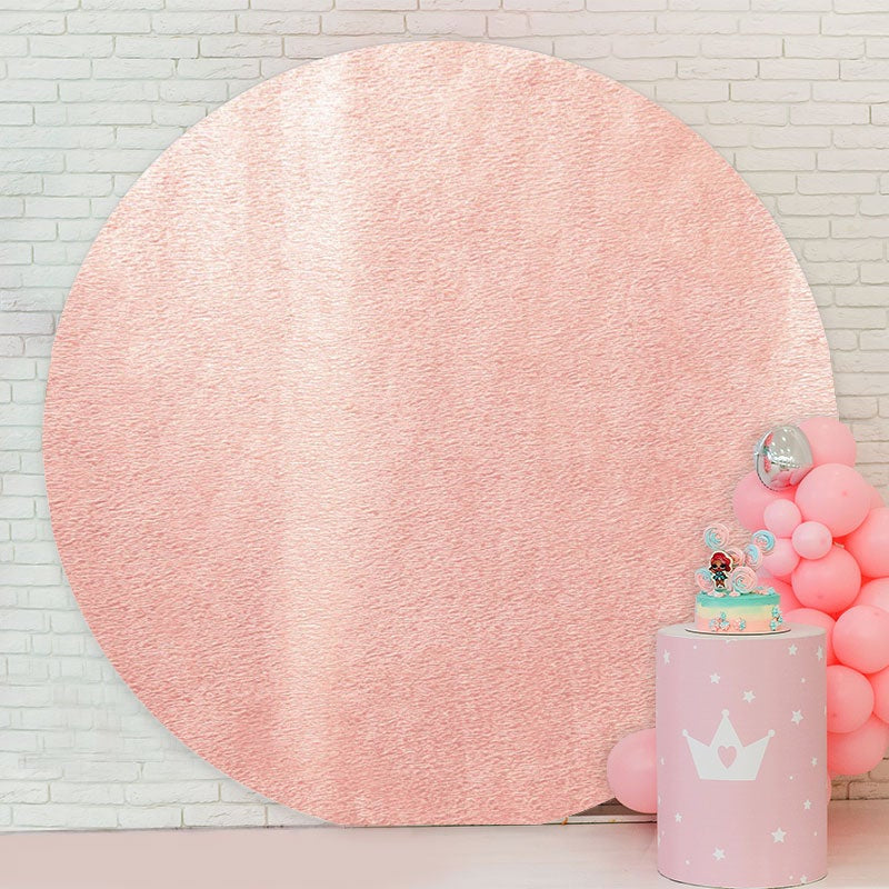 Aperturee - Pink Happy Birthday Circle Backdrop For Party