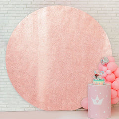 Aperturee - Pink Happy Birthday Circle Backdrop For Party
