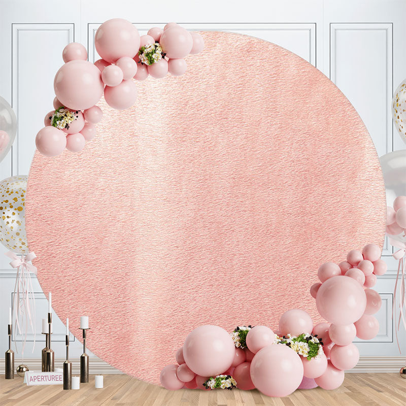 Aperturee - Pink Happy Birthday Circle Backdrop For Party