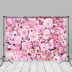Aperturee - Pink Rose Floral Portrait Photo Studio Backdrop