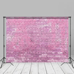 Aperturee - Pink Violet Brick Wall Portrait Photography Backdrop