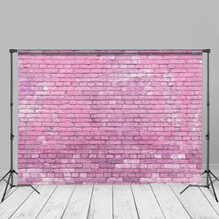 Aperturee - Pink Violet Brick Wall Portrait Photography Backdrop