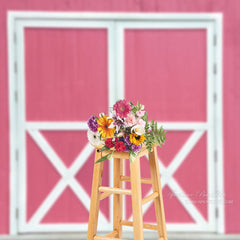 Aperturee - Pink Wooden Door And Wall Backdrop Photography Ideas