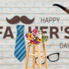 Aperturee - Pipe Tie Beard Stars Fathers Day Picture Backdrop