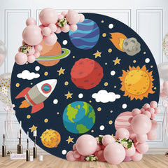 Aperturee - Planetary Birthday Circle Backdrop For Party