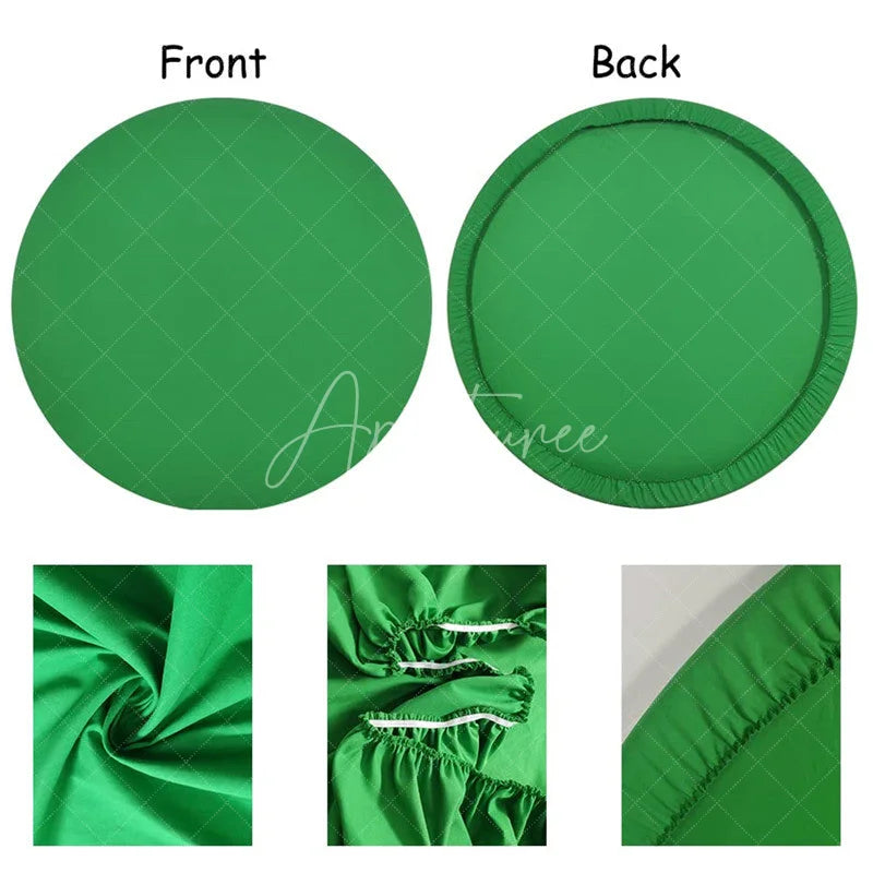 Aperturee - (Ship In 24HR) Green Screen Round Party Backdrop for Photography