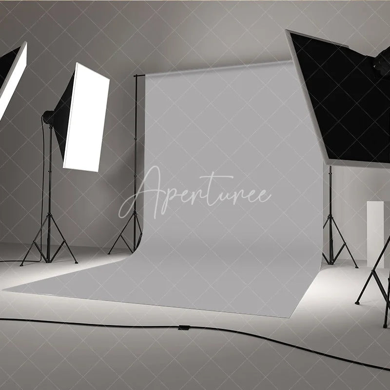 Aperturee - Professional Solid Grey Portrait Backdrop For Studio