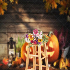 Aperturee - Pumpkin Wooden Board Kerosene Lamp Autumn Backdrop