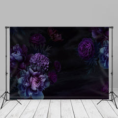 Aperturee - Purple Blossom Vintage Portrait Picture Backdrop