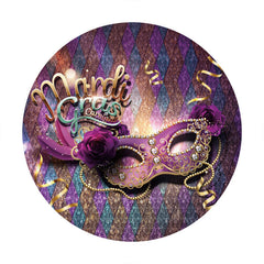 Aperturee - Purple Floral And Gold Masquerade Party Backdrop