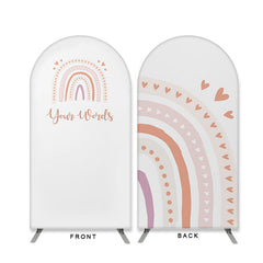 Aperturee - Rainbow And Loves Double Sided Arch Backdrop for Party
