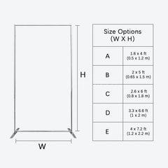 Aperturee - Aperturee Silver Rectangle Wall Panel Backdrop Party Decor