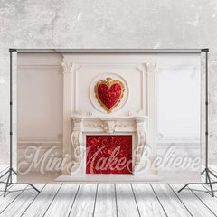 Aperturee - Red Countertop Heart Wall Valentines Day Backdrop