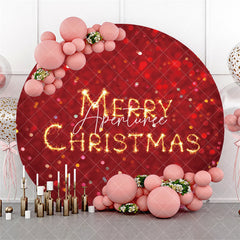 Aperturee Red Glitter Bokeh Circle Merry Christmas Backdrop