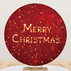 Aperturee Red Glitter Bokeh Circle Merry Christmas Backdrop