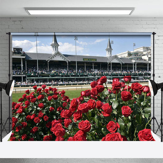 Aperturee - Red Rose Sunny Racecourse Kentucky Derby Backdrop