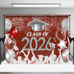 Aperturee - Red Silver Balloon Class Of 2026 Photoshoot Backdrop