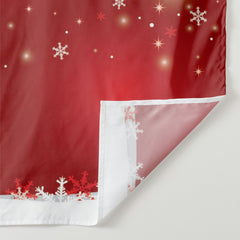 Aperturee - Red Theme White Snowflake Bokeh Christmas Backdrop