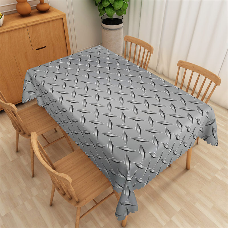 Aperturee - Repeat Pattern Steel Plate Rectangle Tablecloth