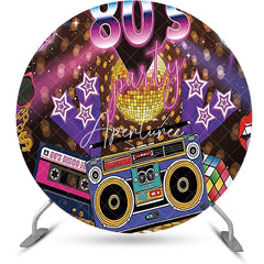 Aperturee - Retro 80s Musical Bokeh Round Disco Party Backdrop