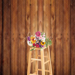 Aperturee - Retro Brown Wood Texture Backdrop for Photography