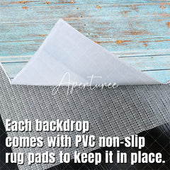 Aperturee - Retro Faded Blue Horizontal Stripe Wood Floor Mat