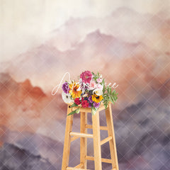 Aperturee - Retro Foggy Ink Landscape Painting Photo Backdrop