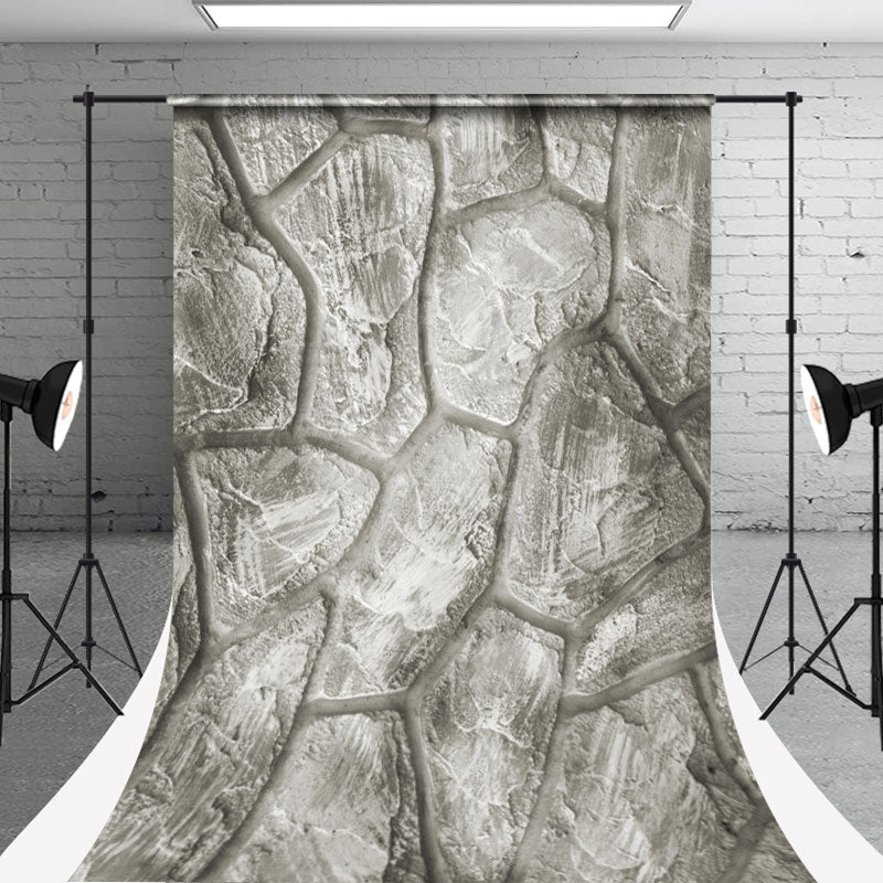 Aperturee - Retro Irregular Stone Road Texture Sweep Backdrop