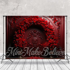 Aperturee - Retro Red Rose Carve Designs Valentines Day Backdrop