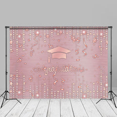 Aperturee - Ribbons Stars Glitter Pink Grad Backdrop For Photo