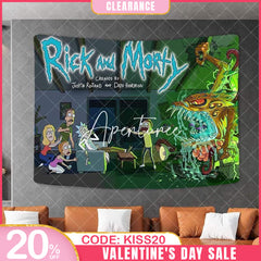 Aperturee - (Ship In 24HR) Rick And Morty Funny Anime Still Life Wall Tapestry