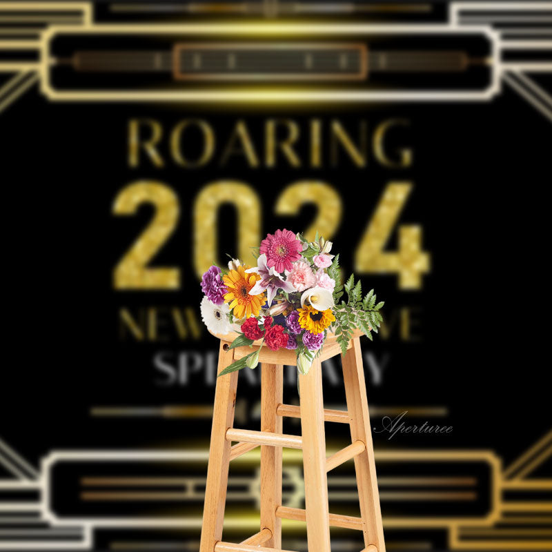 Aperturee - Roaring 2023 New Year Eve Speakeasy Cheer Backdrop